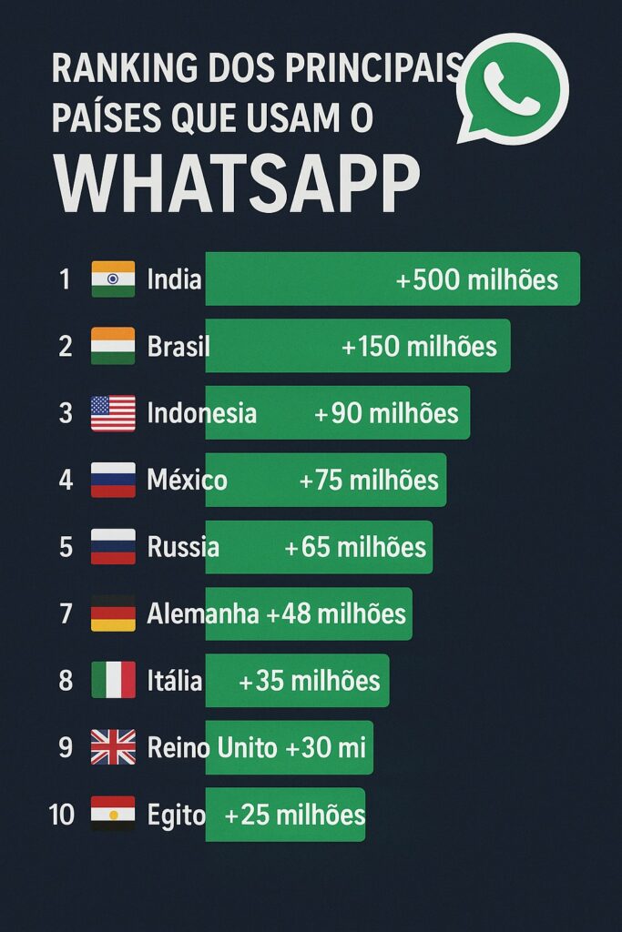 Uso do whatsapp no mundo